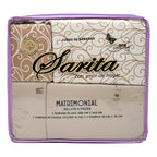 Juego De Sabanas 6 Piezas Tacto Bambu Premium Quality Marrón Claro Imperial Arabesco