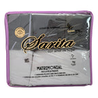 Juego De Sabanas 6 Piezas Tacto Bambu Premium Quality Negro Flor Negra