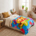 Frazada Providencia Matrimonial De Winnie The Pooh Suavecita Winnie The Pooh 780 G Azul Claro