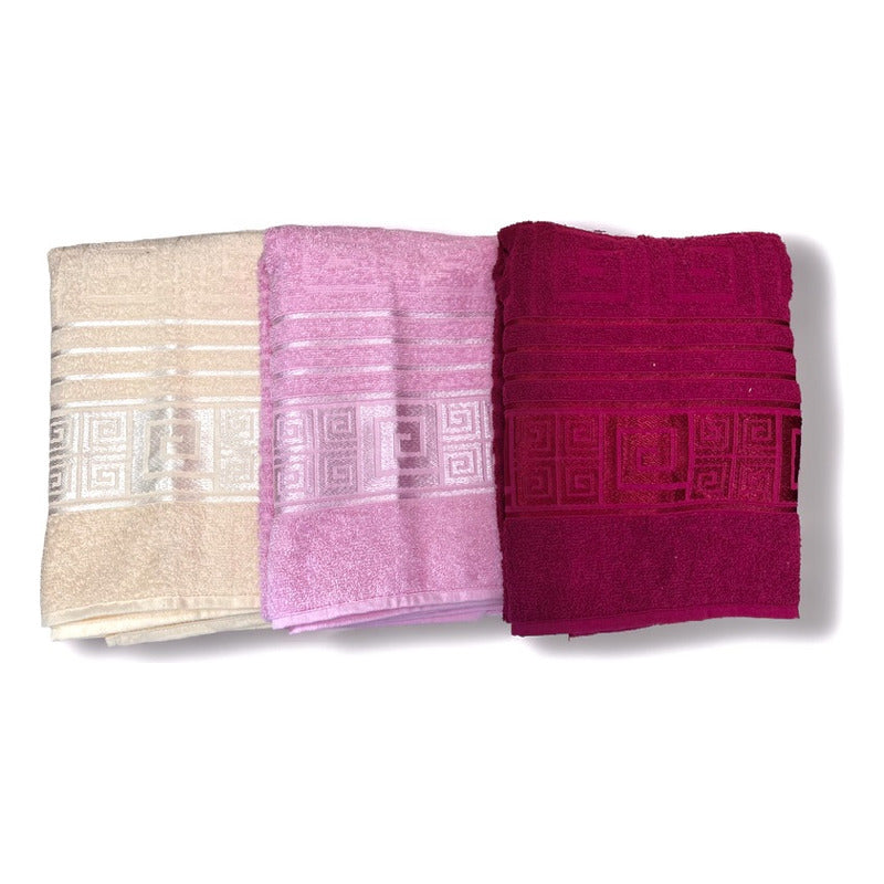 Tallas De Medio Baño 100% Algodón Super Absorbente Maya Rojo Colección 4