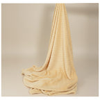 Frazada Térmica Leonora Matrimonial Extra Suave-grabada Rayas/amarillo Amarillo