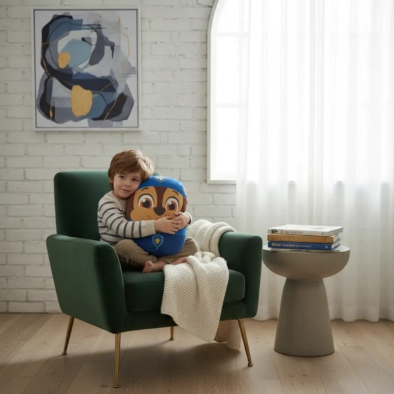Almohada Providencia Abrazable De Paw Patrol Chase Suave Azul Acero