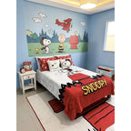 Frazada Matrimonial Extra Suave Y Calientita Snoopy 900 G Blanco