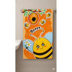 Toalla De Mano Microfibra Leonora. Set De 6 Toallas 110x60cm Naranja Abejita Bzzz