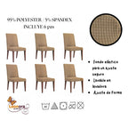 Cubre Sillas Stretch Premium Elástica Para Silla Ajustable Beige Taude