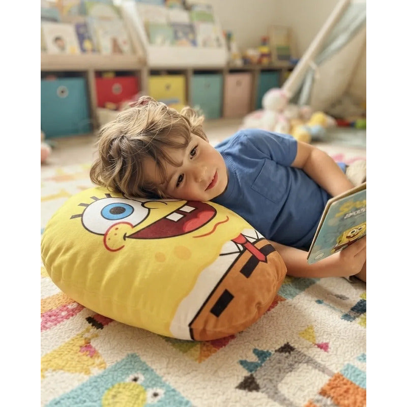 Almohada Providencia Abrazable De Bob Esponja Super Suave Amarillo