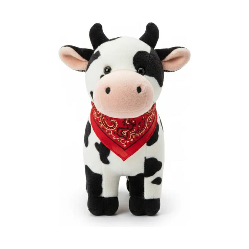Set De 6 Vaquitas De Peluche Modelos Rancheritos Super Suave Blanco