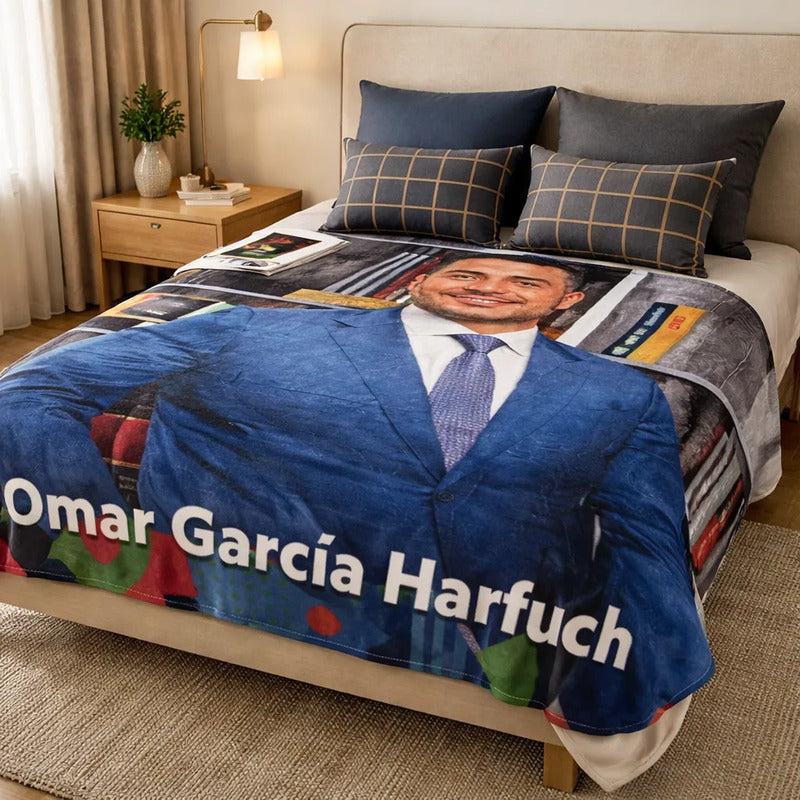 Frazada Matrimonial Providencia Omar Gracia Harfuch Suave Omar Garcia Harfuch 700 G Azul