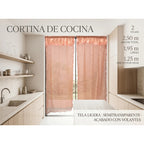 Juego De Cortinas 2 Paneles 2.50x1.95 De Ventana Transparent Melon