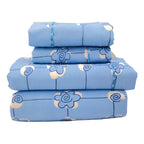 Juego De Sabanas Franela Mariol 100% Algodón Matrimonial Azul Acero Acapulco Azul