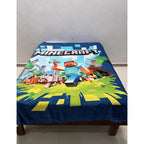 Frazada Matrimonial Providencia De Minecraft Batalla Minecraft 700 G Azul