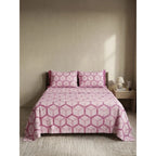 Juego Sabanas Matrimonial Amacener 100% Algodón Cajón Alto Rosa Chicle Rombo Rosado