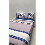Juego De Sabana Matrimonial Leonora Tacto Suave Y Fresco Lavanda Flor Bicolor