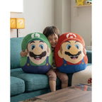 Almohada Providencia Abrazable Pack Mario Bros Y Luigi Suave Azul Marino