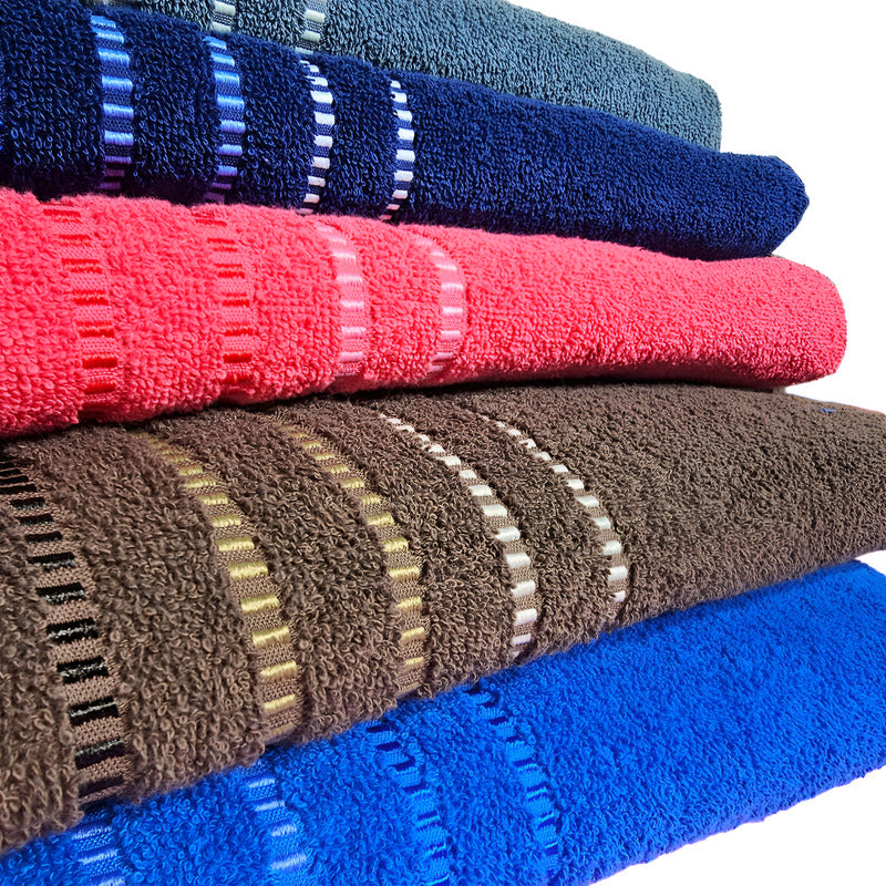 Toalla Baño Completo 100% Algodón Super Absorbente, Set-5pzs Marrón Oscuro Lisa