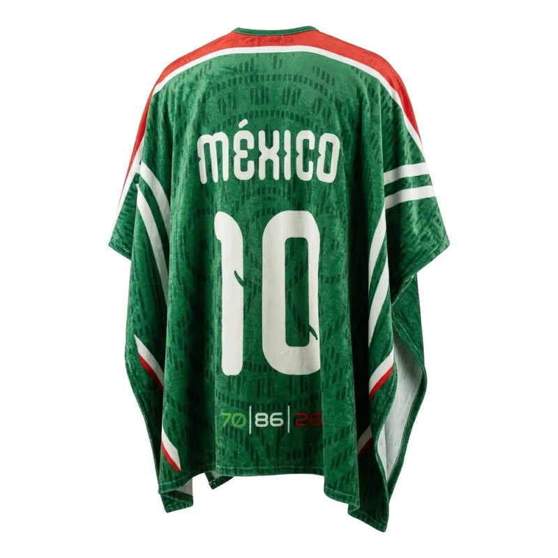 Gaban / Poncho Providencia De La Selección Mexicana Verde Gaban Tipo Frazada Del Mexico 1m X 2m