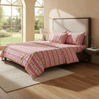 Sábana King  Bramante Cajón Amplio 100% Algodón Super Suave Rosa Chicle Pétalo Pop Rosa