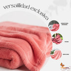 Cobertor Frazada Matrimonial Textura Durazno Lisa Calientita Rosa Lisa 700 G Rosa Chicle