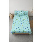 Juego De Sabanas Franela Mariol 100% Algodón King Size Turquesa Bloom Turquesa