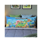 Almohada Providencia Super Jumbo Minecraft Doble Vista Suave Violeta Oscuro