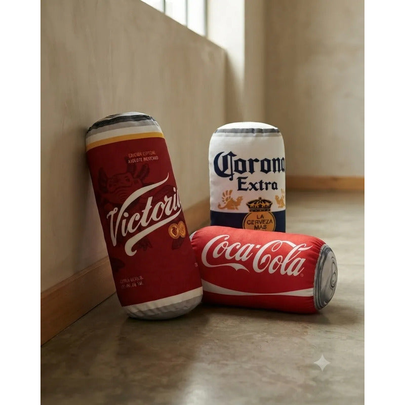 Almohada Providencia Pack De Latas: Corona, Victoria Y Coca Rojo