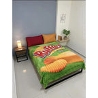 Frazada Matrimonial Providencia Frituras De Rufles Suave Rufles 700 G Verde Lima