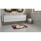 Kit Navideño: Camino De Mesa, Pie De Árbol, Fundas Y Tapete Rojo Santa Y Caramelos