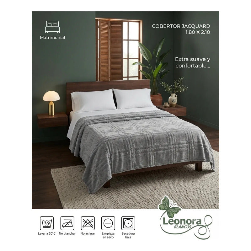 Cobertor Providencia Jacquard Ovejita Super Calientita Gris Fajilla 880 G Gris