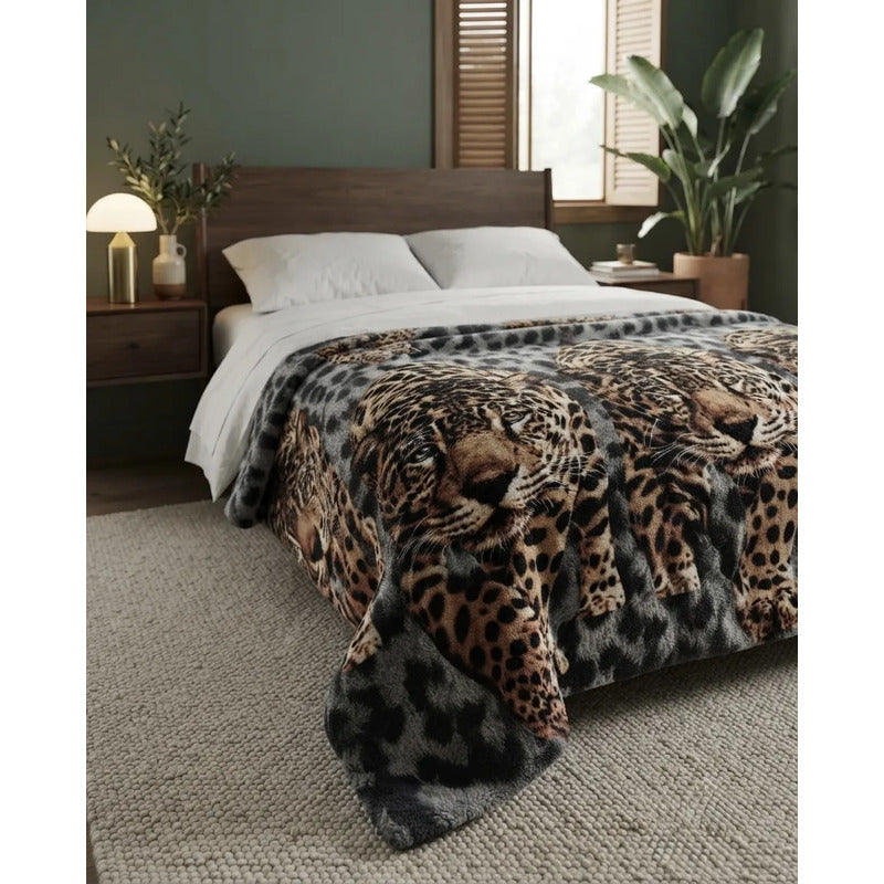 Cobertor Borrega Amanecer | Matrimonial, Suave Y Acolchado Cmg2l Marrón Oscuro