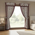 Cortinas Estampadas Para Ventana Con Forro Interior 2.9x2m Terracota