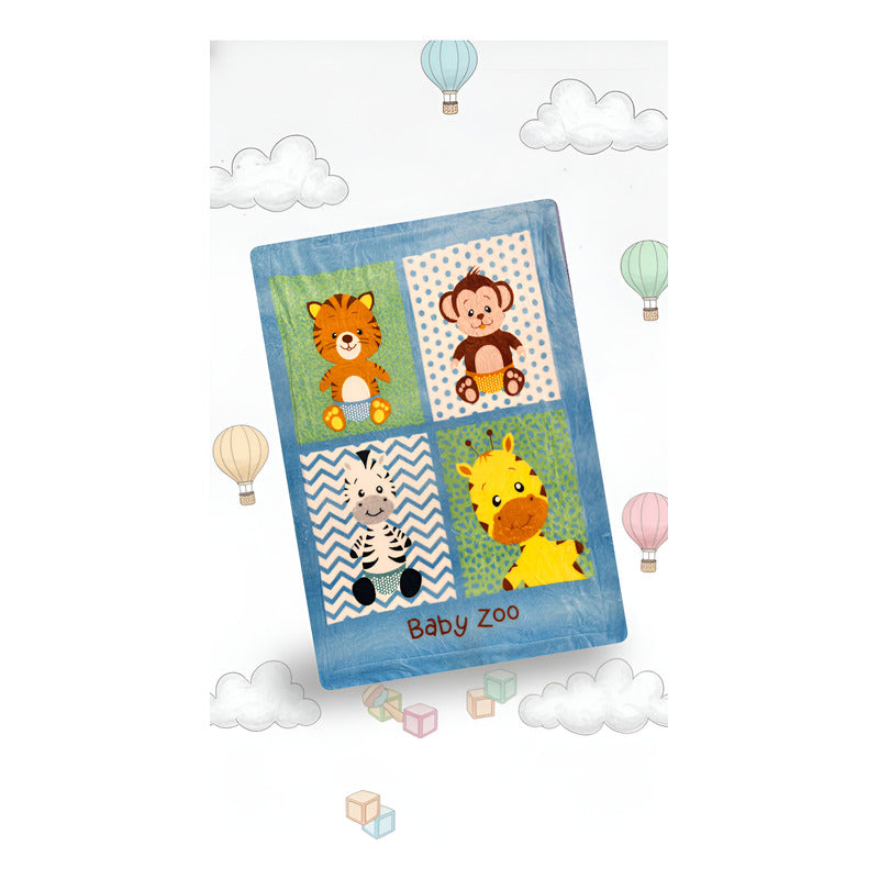 Cunero Baby Plus Leonora Para Bebe Térmico Y Super Suavecito Baby Zoo Azul Azul Acero