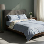 Funda De Edredón Duvet Matrimonial 2 Vistas 100% ALG Premium Azul Claro