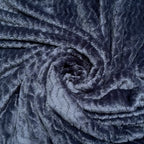 Frazada Térmica Leonora Matrimonial Extra Suave-grabada Espiga Marino  Azul Oscuro
