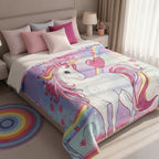 Frazada Providencia Disney Matrimonial Super Calientita Pony Love Rosa