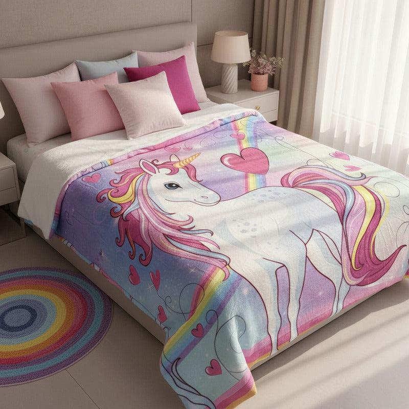 Frazada Providencia Disney Matrimonial Super Calientita Pony Love Rosa