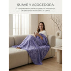 Cobertor Providencia Ligero Matrimonial Premium Térmico Saphire Gofrado 880 G Lavanda