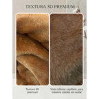 Cobertor Frazada Matrimonial Textura Durazno Lisa Calientita Marrón Claro Lisa 700 G Marrón Claro