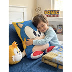 Almohada Suave Decorativa Sonic - Stitch Varios Modelos Azul Acero