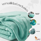 Cobertor Frazada Matrimonial Textura Durazno Lisa Calientita Turquesa Liso 700 G Turquesa