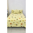 Juego De Sabanas Franela Mariol 100% Algodón King Size Amarillo Bloom Amarillo