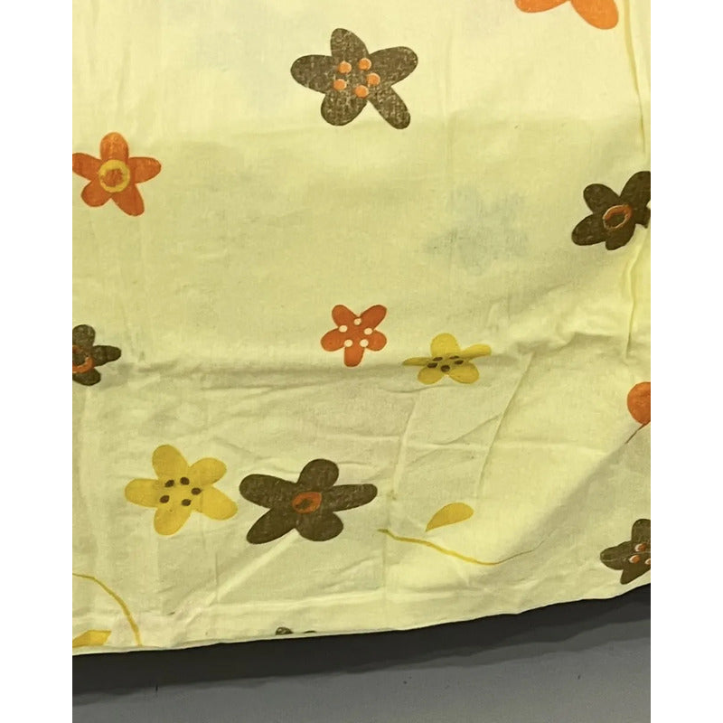 Juego De Sabanas Franela Mariol 100% Algodón King Size Amarillo Bloom Amarillo