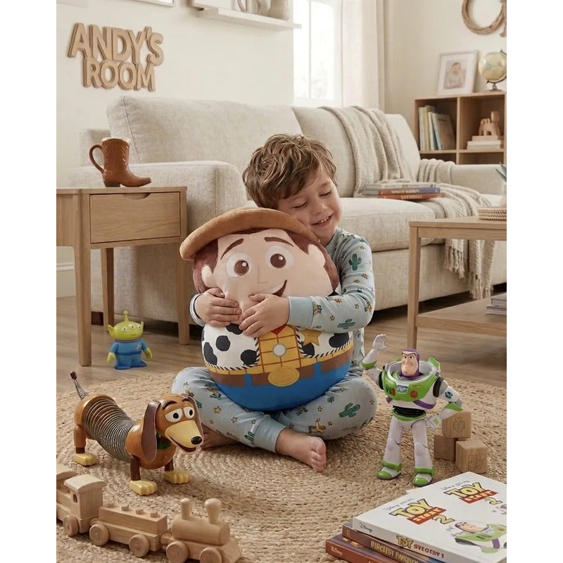 Almohada Providencia Abrazable Toy Story Woody Super Suave Marrón Claro