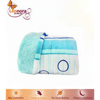 Cobertor Borrega Amanecer | Matrimonial, Suave Y Acolchado Prisma Azul Agua