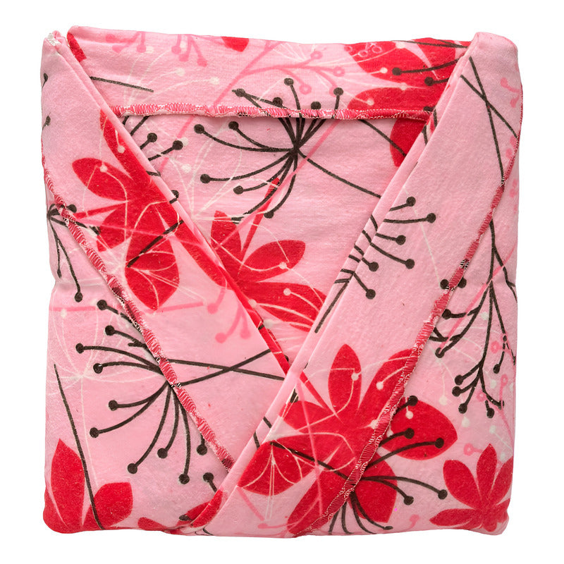 Juego De Sabanas Franela Mariol 100% Algodón Matrimonial Rosa Chicle Rosa Pradera