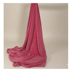 Frazada Térmica Leonora Matrimonial Extra Suave-grabada Cuadros Rosa Rosa Chicle