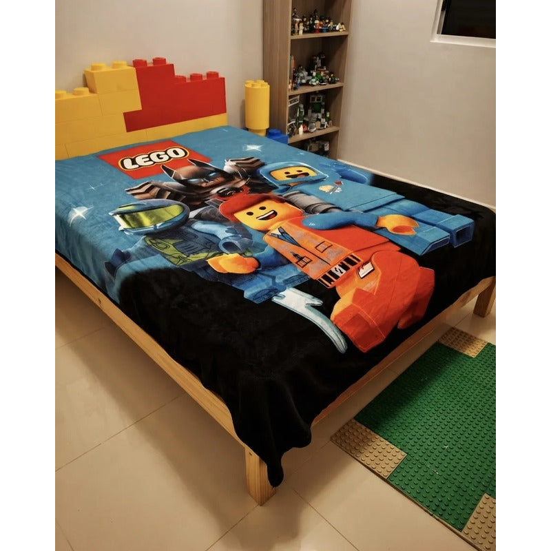 Frazada Matrimonial Providencia De Lego Batman Lego Batman 700 G Azul Marino