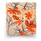 Juego De Sabanas Franela Mariol 100% Algodón Individual Naranja Floreado Naranja
