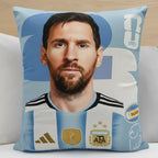 Almohada Providencia Grande De Panini Messi Super Esponjosa Azul Acero