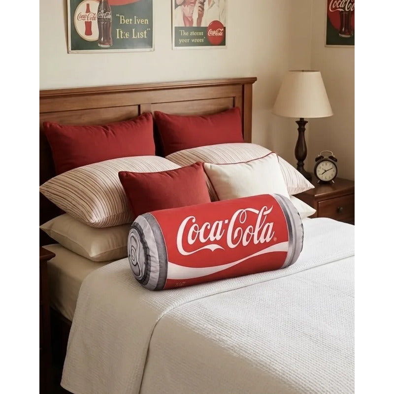 Almohada Providencia De Lata Coca Cola Super Esponjosa Suave Rojo