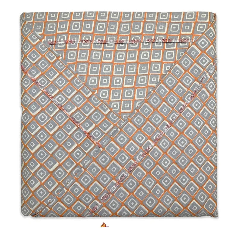 Juego Sabanas Matrimonial Amacener 100% Algodón Cajón Alto Gris Cuadro Espiral Gris